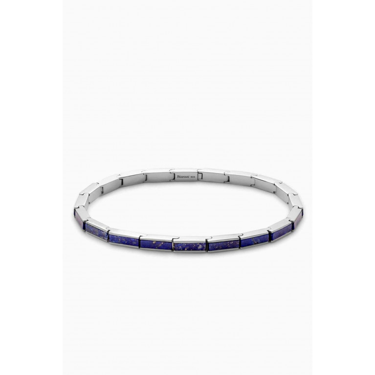 Miansai - Line Lapis Bracelet in Sterling Silver
