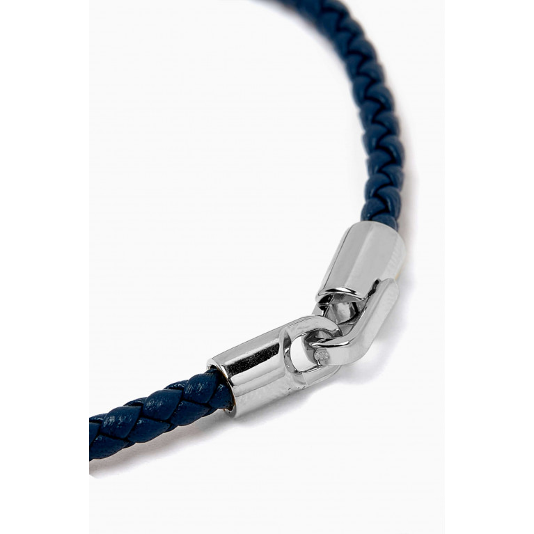 Miansai - Cruz Bracelet in Leather & Sterling Silver Blue
