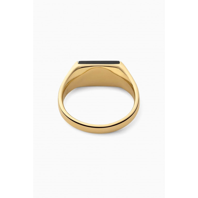 Miansai - Duo Onyx Ring in Gold Vermeil