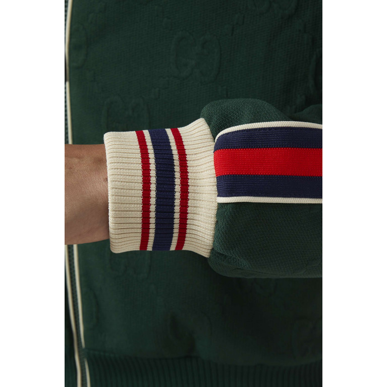 Gucci - GG Logo Zip Jacket in Jacquard-jersey
