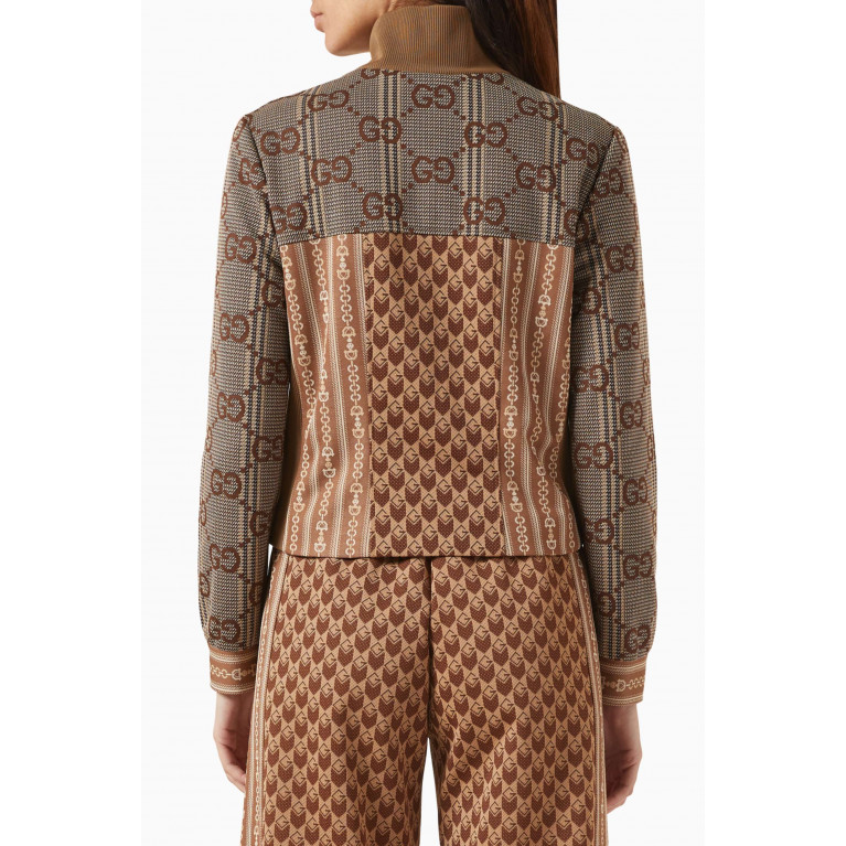 Gucci - G Rhombus Zip Jacket in Jersey-jacquard