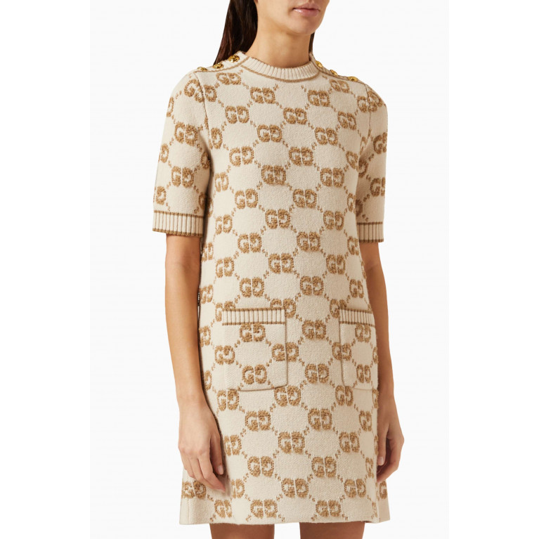 Gucci - GG Jacquard Dress in Wool Bouclé