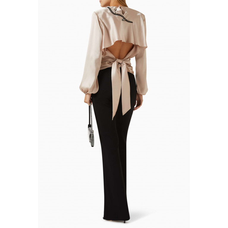 Nafsika Skourti - Dinner Cut-out Blouse in Satin