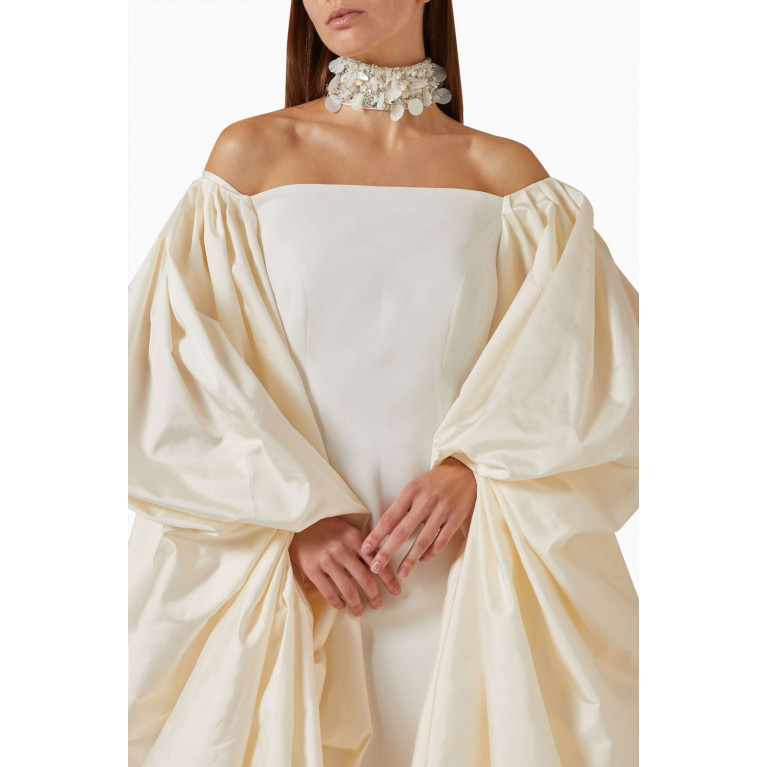 Anatomi - Fiora Draped Maxi Dress White