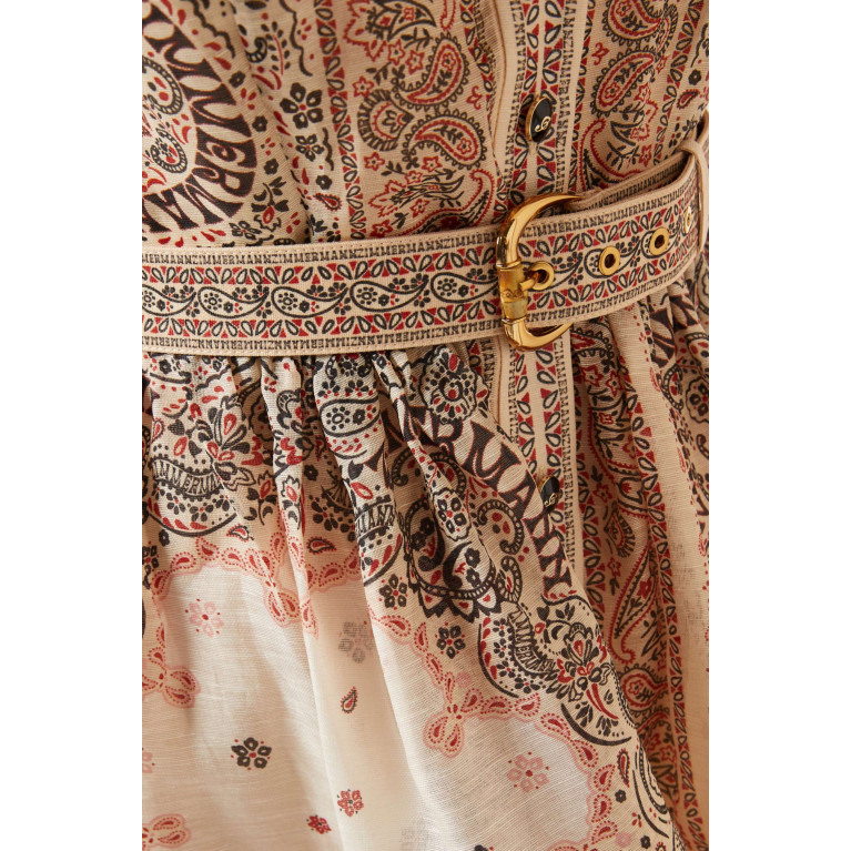Zimmermann - Matchmaker Mini Shirt Dress in Silk-linen Organza