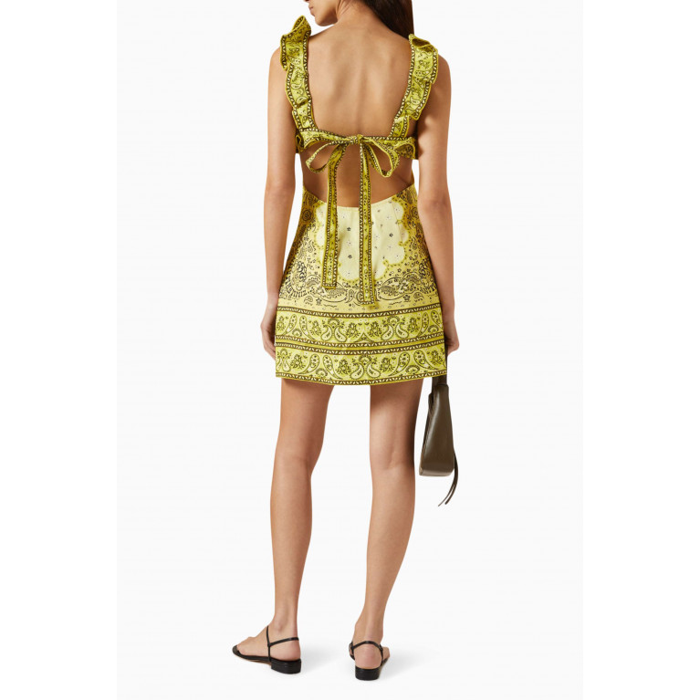 Zimmermann - Matchmaker Frilled Mini Dress in Linen