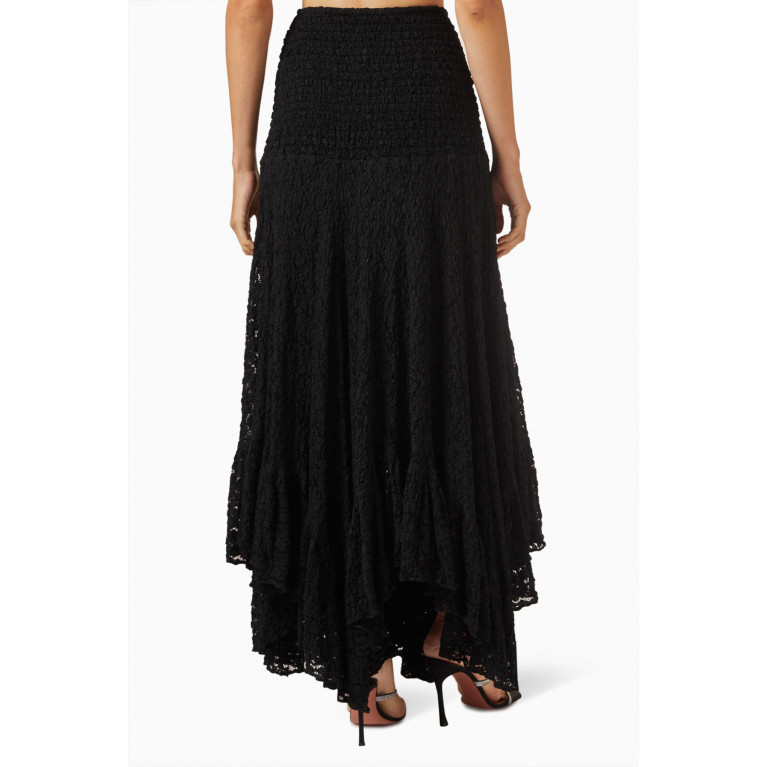 Alexis - Vieira Maxi Skirt in Lace Black