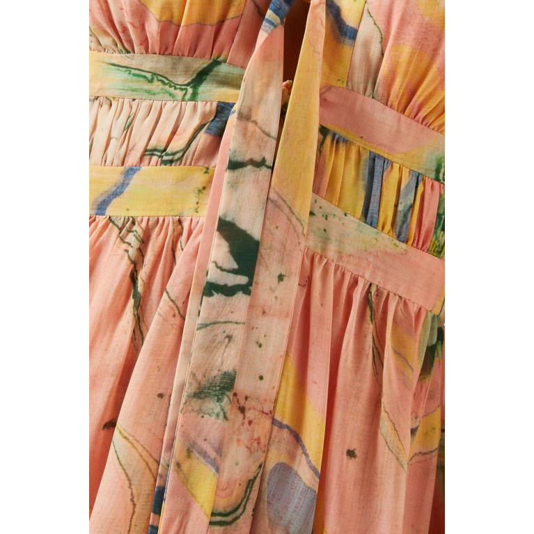 Alexis - Tessie Floral-print Mini Dress in Chiffon