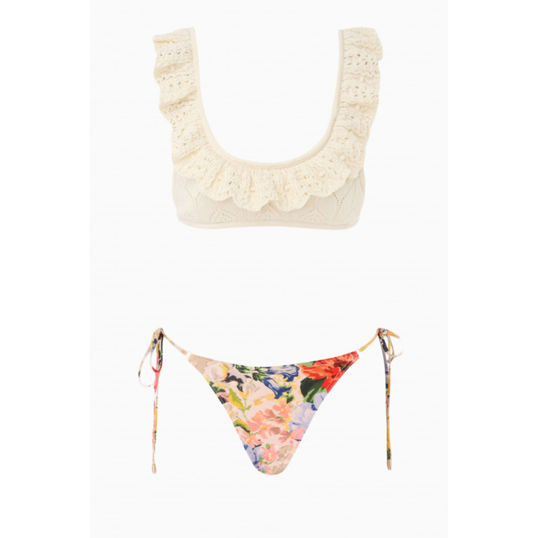 Zimmermann - Alight Frill Knit Scoop Bikini Set