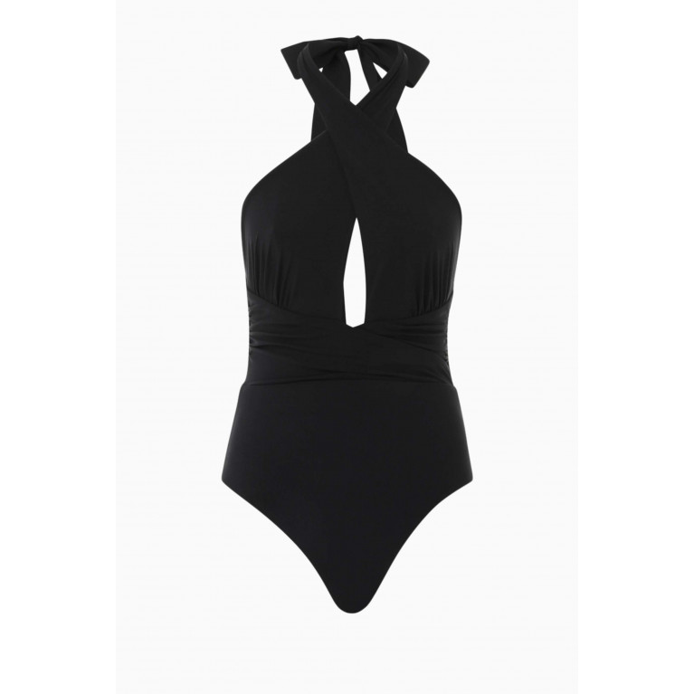 Zimmermann - Alight Wrap Halter One-piece Swimsuit in Lycra