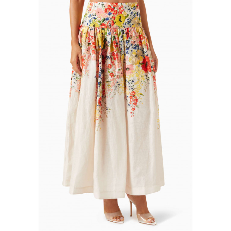 Zimmermann - Alight Midi Skirt in Linen