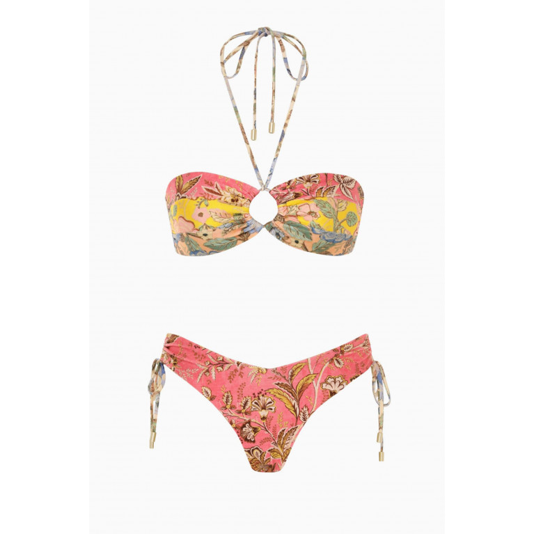 Zimmermann - Junie Panelled Halter Bikini Set in Lycra