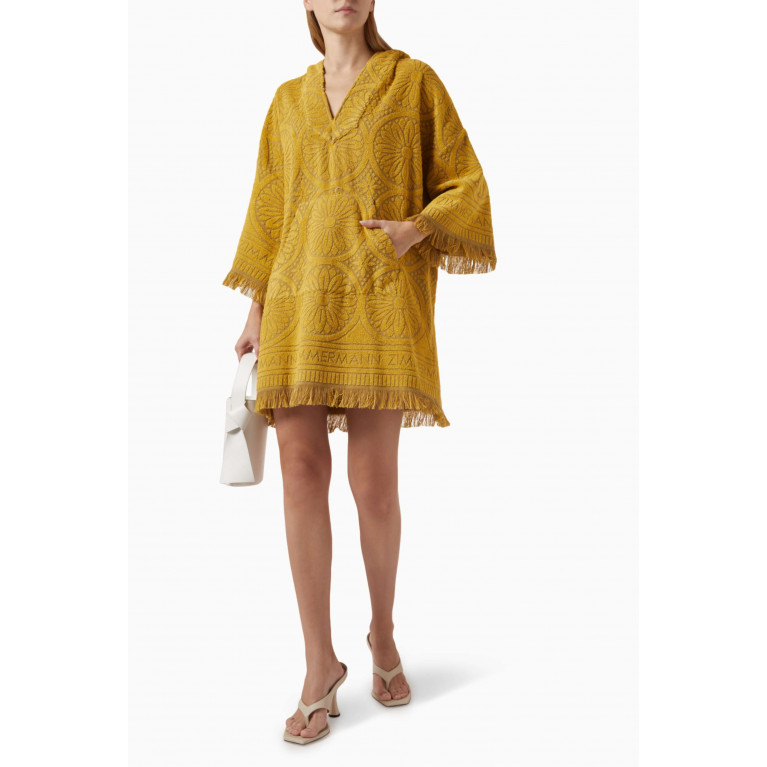 Zimmermann - Junie Hooded Towelling Mini Dress in Cotton-terry