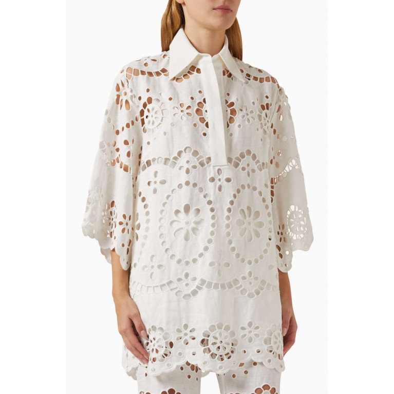 Zimmermann - Lexi Broderie Anglaise Tunic in Cotton