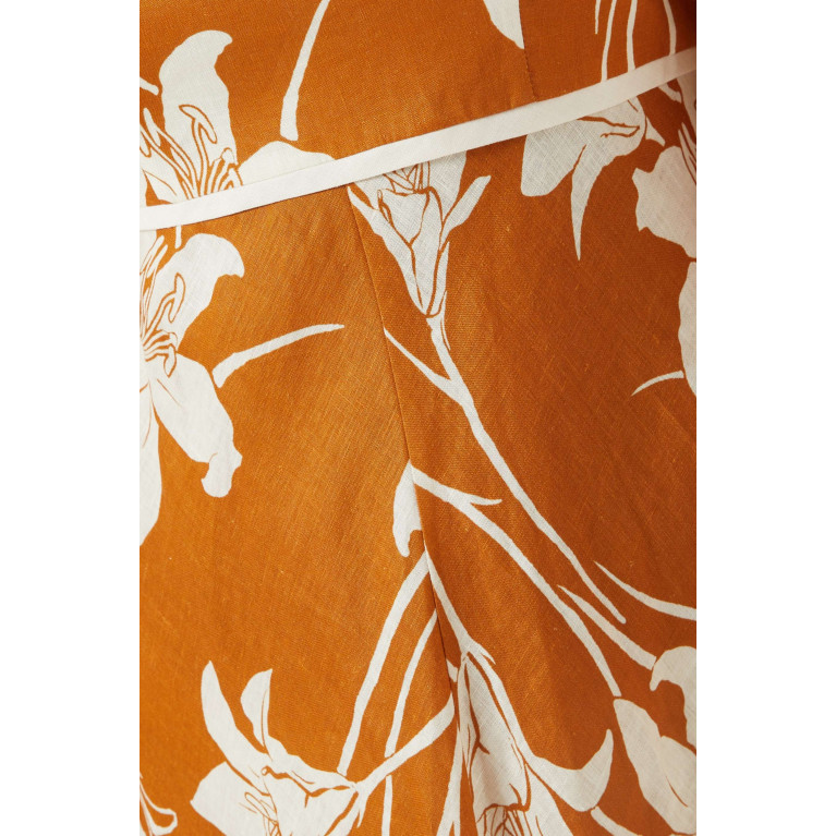 Zimmermann - Acadian Floral-print Maxi Dress in Linen