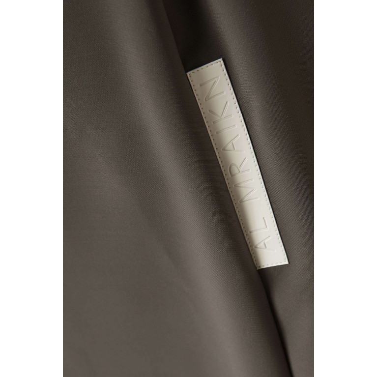 Al Mraikn - 3-piece Draped Abaya Set in Silk