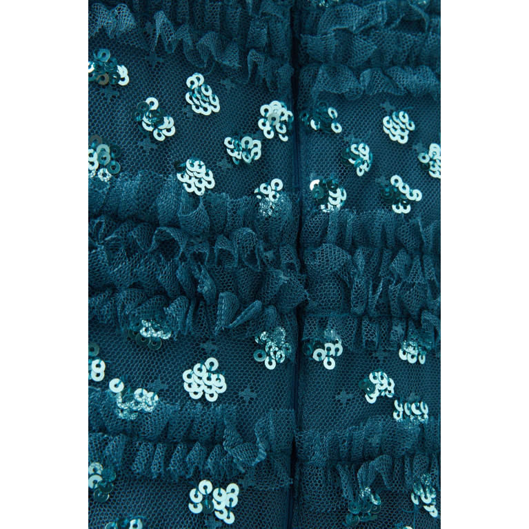 Needle & Thread - Dot Shimmer Dress in Recycled Tulle Blue