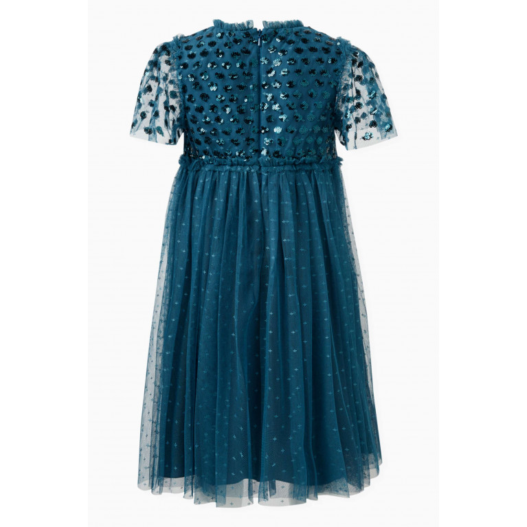 Needle & Thread - Thea Bodice Dress in Recycled Tulle Blue