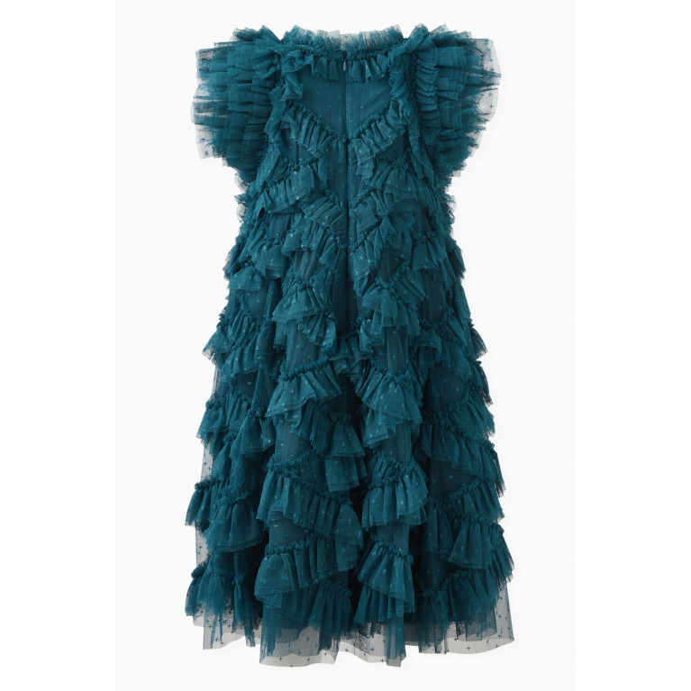 Needle & Thread - Genevieve Frill Dress in Kisses Tulle Blue