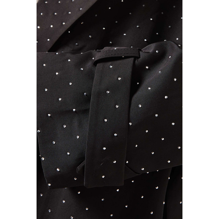 Setre - Embellished Belted Coat Black