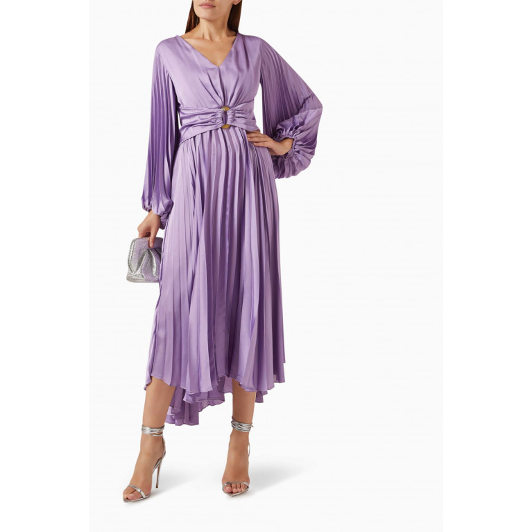 Setre - Pleated Midi Dress Purple
