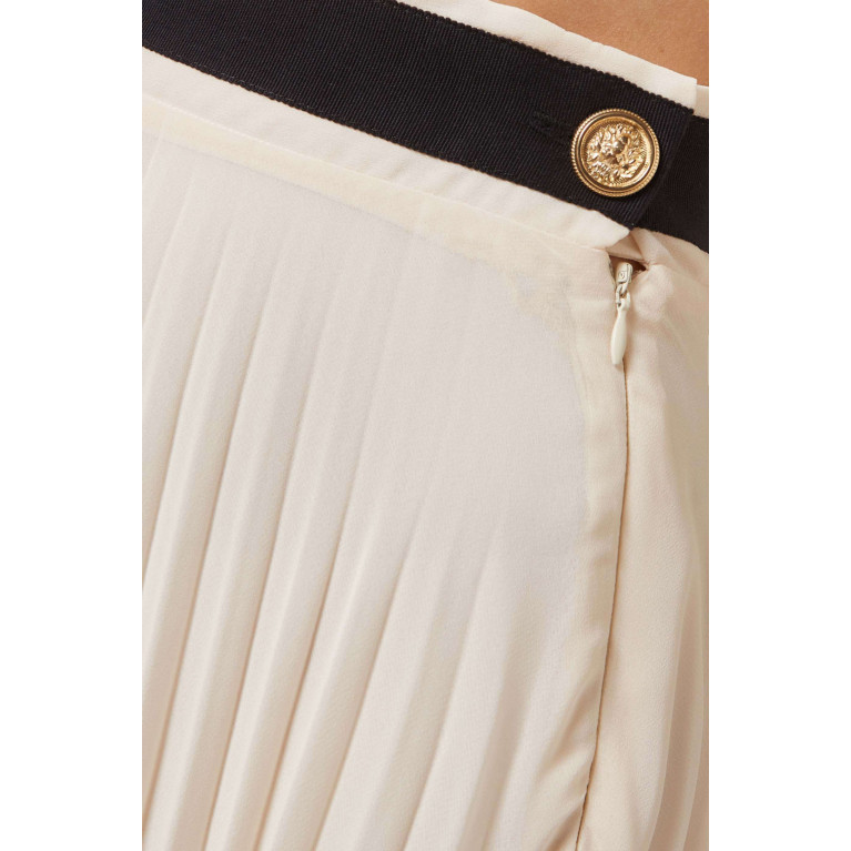 Setre - Pleated Midi Skirt Neutral