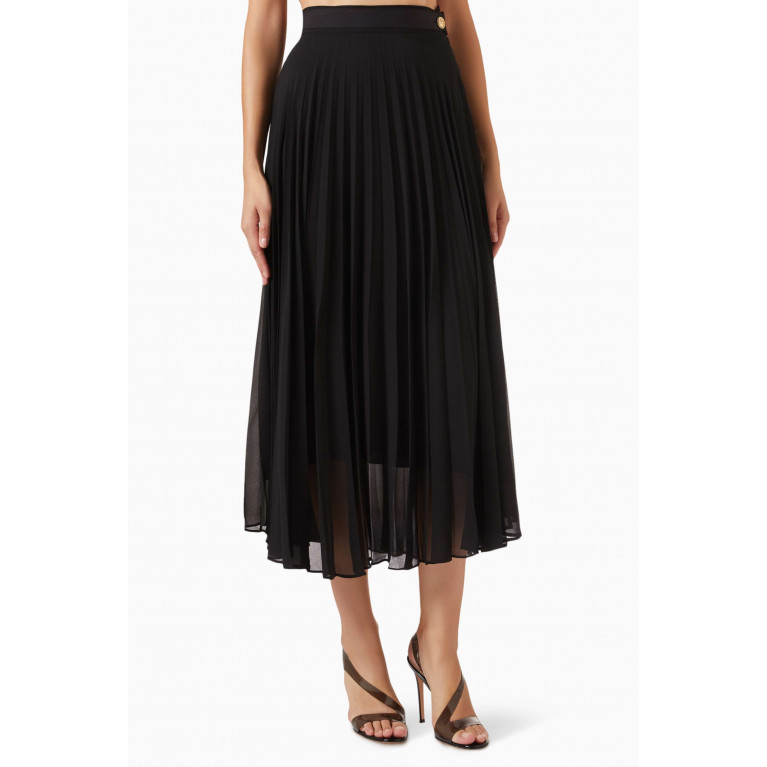 Setre - Pleated Midi Skirt Black