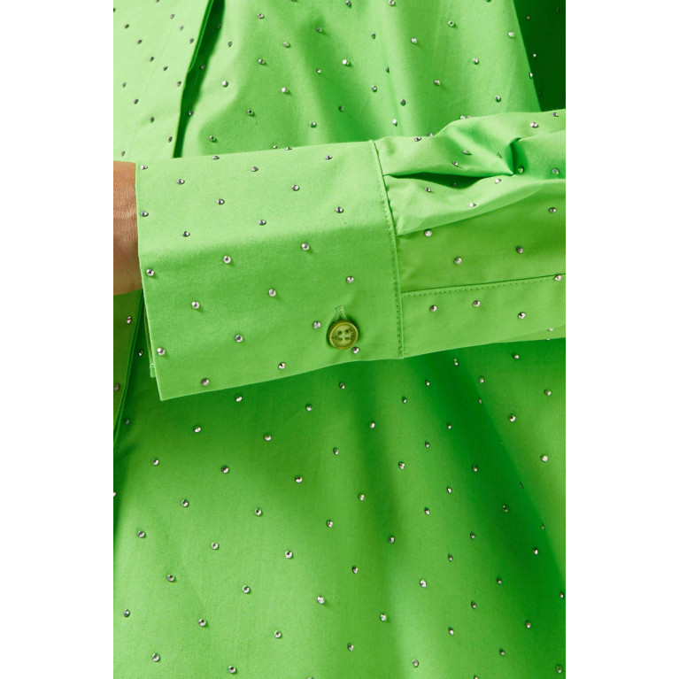 Setre - Embellished Shirt in Cotton-poplin Green
