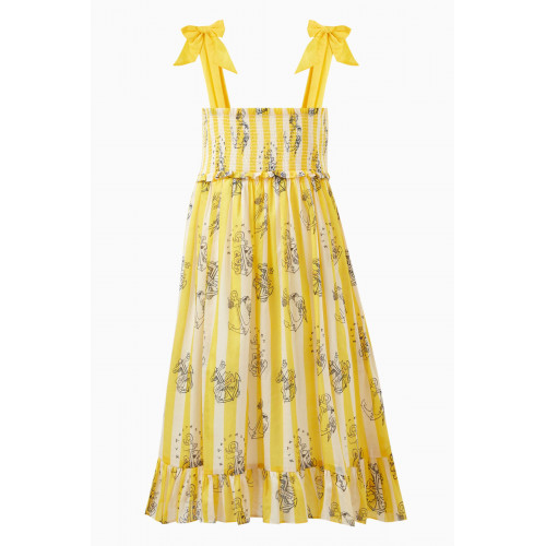 Zimmermann - Alight Shirred Midi Dress in Cotton