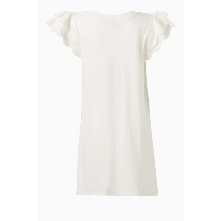 Zimmermann - August Frill Sleeve T-shirt Dress in Jersey