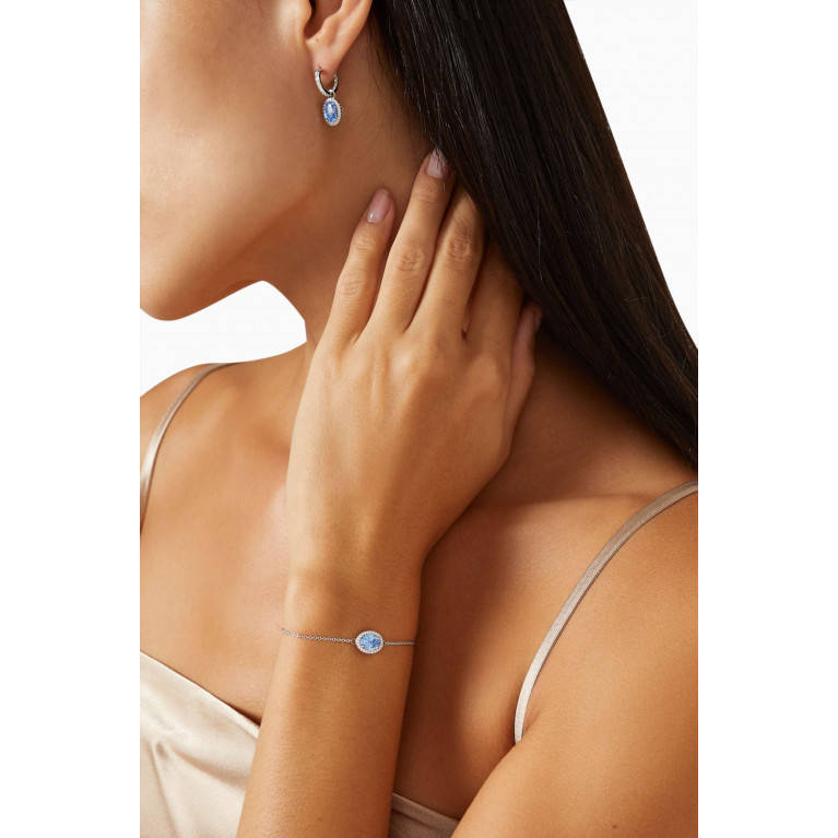 Swarovski - Constella Crystal Drop Earrings in Rhodium-plated Metal