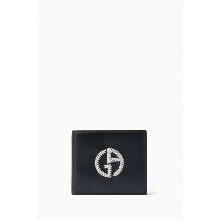 Giorgio Armani - Logo Bi-fold Wallet in Nappa Leather