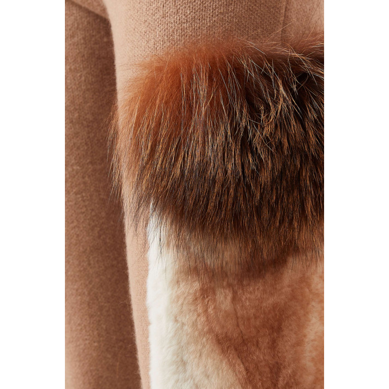 Izaak Azanei - Fox & Rabbit Fur Flap Pockets Sweatpants in Merino Wool