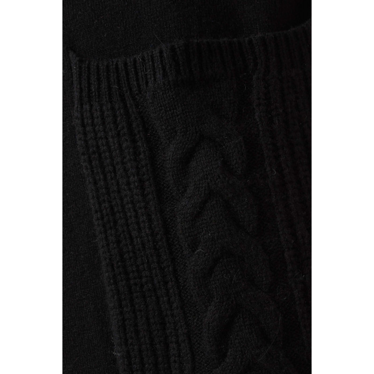 Izaak Azanei - Shearling-trim Coat in Cable-knit