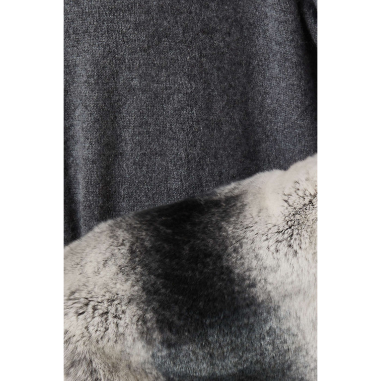 Izaak Azanei - Long Cuff Cardigan in Wool-cashmere Knit