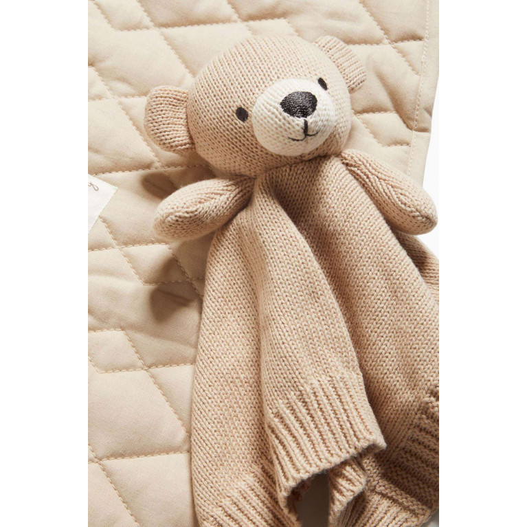 Purebaby - Bear Comforter in Organic Cotton-knit