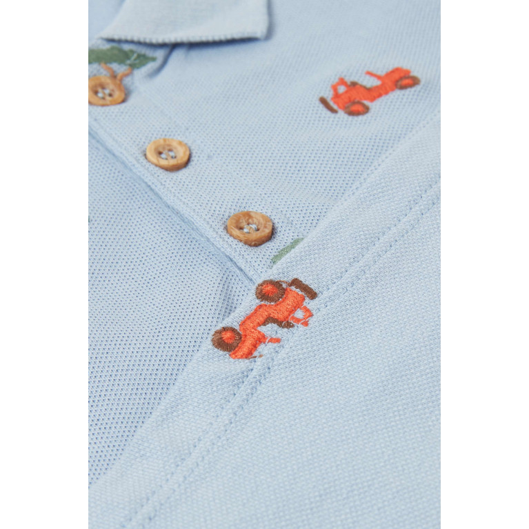 Purebaby - Safari Polo Shirt in Organic Cotton-piqué