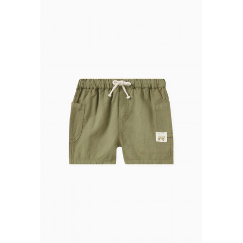 Purebaby - Drawstring Shorts in Linen-blend