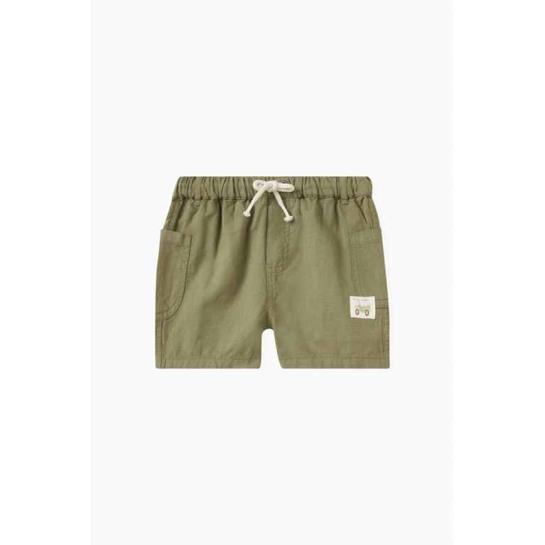 Purebaby - Drawstring Shorts in Linen-blend