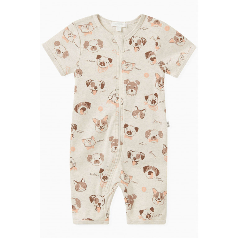 Purebaby - Printed Bodysuit in Organic Cotton-jersey, Set of 2 Neutral