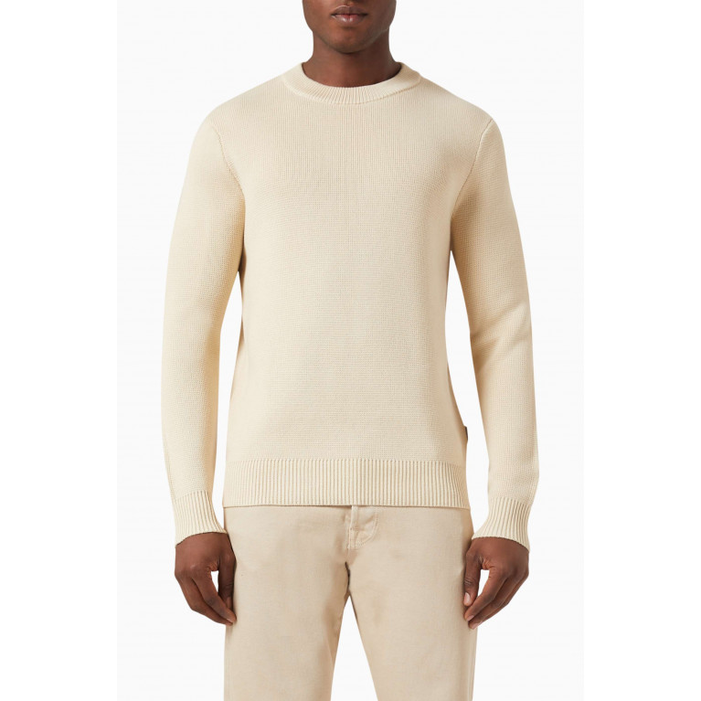 Selected Homme - Classic Sweatshirt in Organic Cotton Knit Neutral