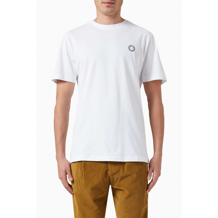 Selected Homme - Logo T-shirt in Cotton White