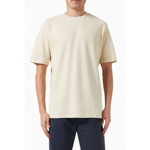 Selected Homme - Waffle-textured T-shirt in Organic Cotton Neutral