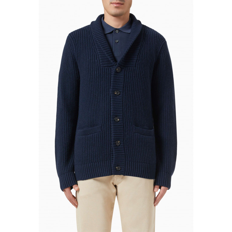 Selected Homme - Structured Knit Cardigan in Wool Blend