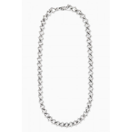 Emanuele Bicocchi - Arabesque Sharp Link Chain Necklace in 925 Sterling Silver