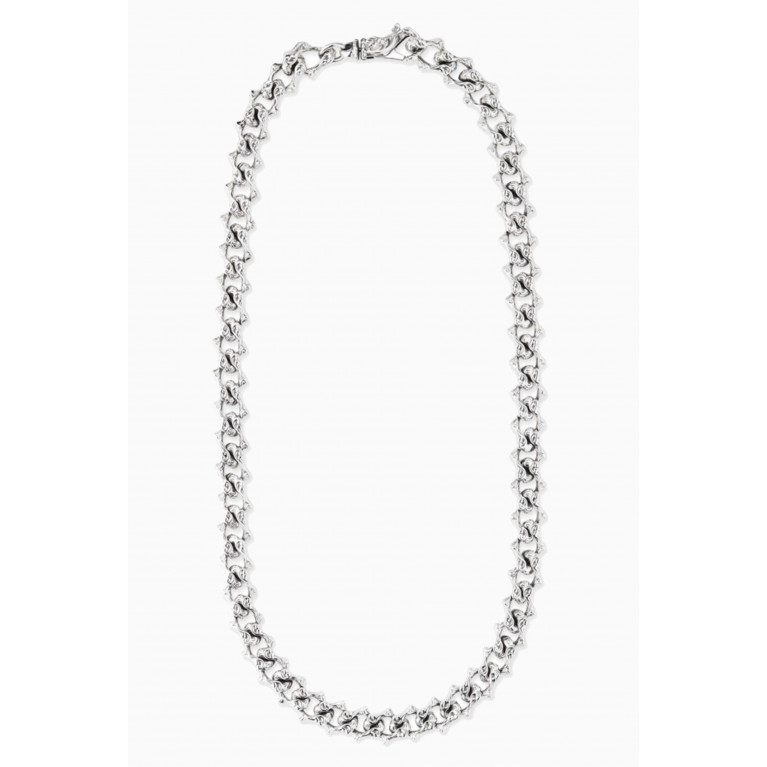 Emanuele Bicocchi - Arabesque Sharp Link Chain Necklace in 925 Sterling Silver