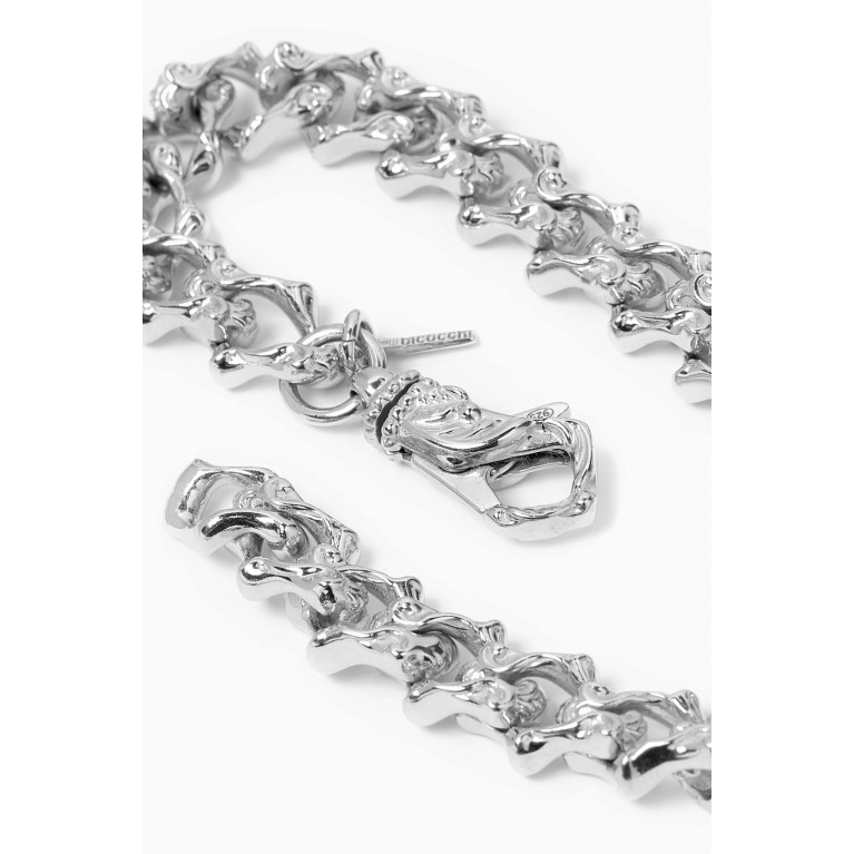 Emanuele Bicocchi - Arabesque Sharp Link Chain Bracelet in 925 Sterling Silver