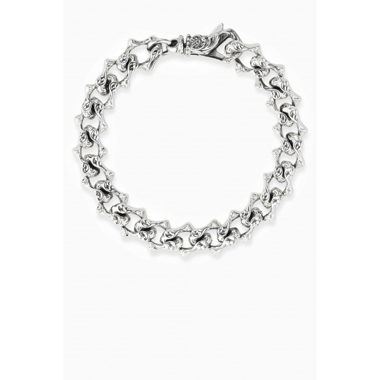 Emanuele Bicocchi - Arabesque Sharp Link Chain Bracelet in 925 Sterling Silver