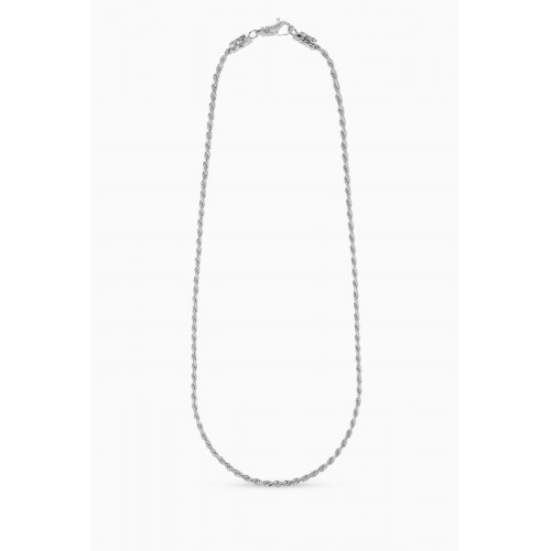 Emanuele Bicocchi - Essential Rope Chain Necklace in Sterling Silver