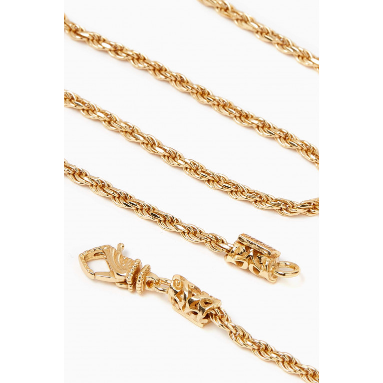 Emanuele Bicocchi - Essential Rope Chain Necklace in 24kt Gold-plated Sterling Silver